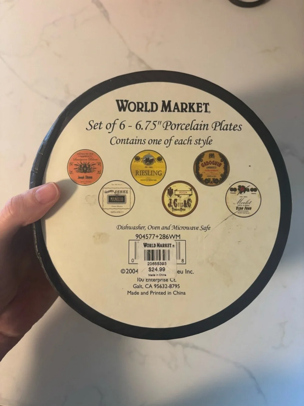 World Market set of 6 Wine Country 6